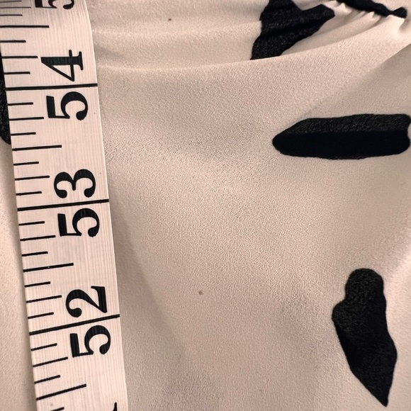 ASTR the Label Ivory Cream Black Spots Long Sleeve Surplice Bodysuit Small - Picture 14 of 16